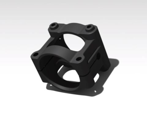 CNC Tail Boom Mount  (black anodized) 25mm (For X7-BT)